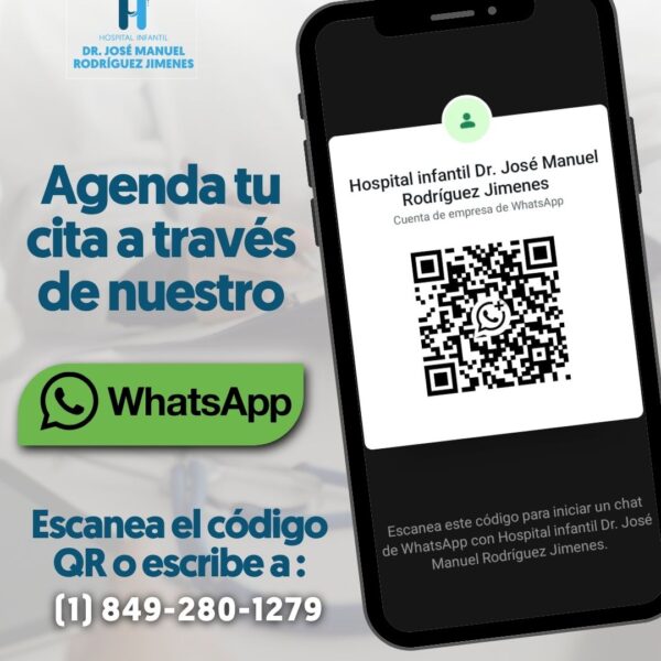 Hospital Infantil Dr. José Manuel Rodríguez Jimenes habilita WhatsApp para agendamiento de citas