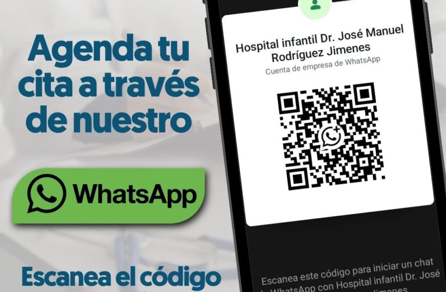 Hospital Infantil Dr. José Manuel Rodríguez Jimenes habilita WhatsApp para agendamiento de citas