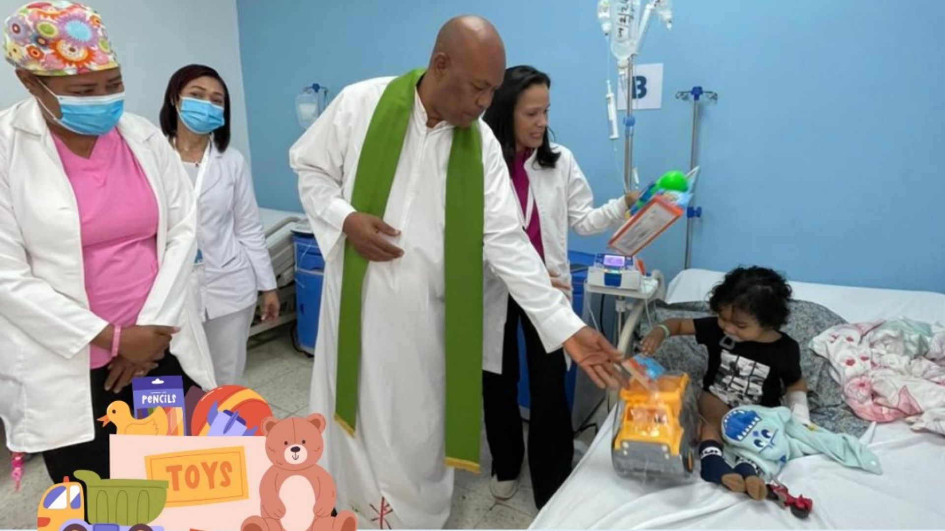 Donación de juguetes lleva alegría a niños ingresados en el Hospital Infantil Dr. José Manuel Rodríguez Jimenes